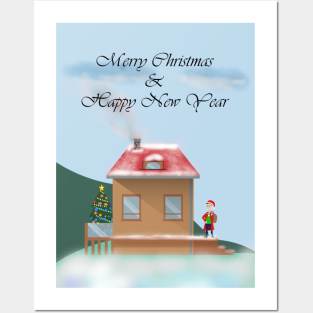 Christmas illustration Posters and Art